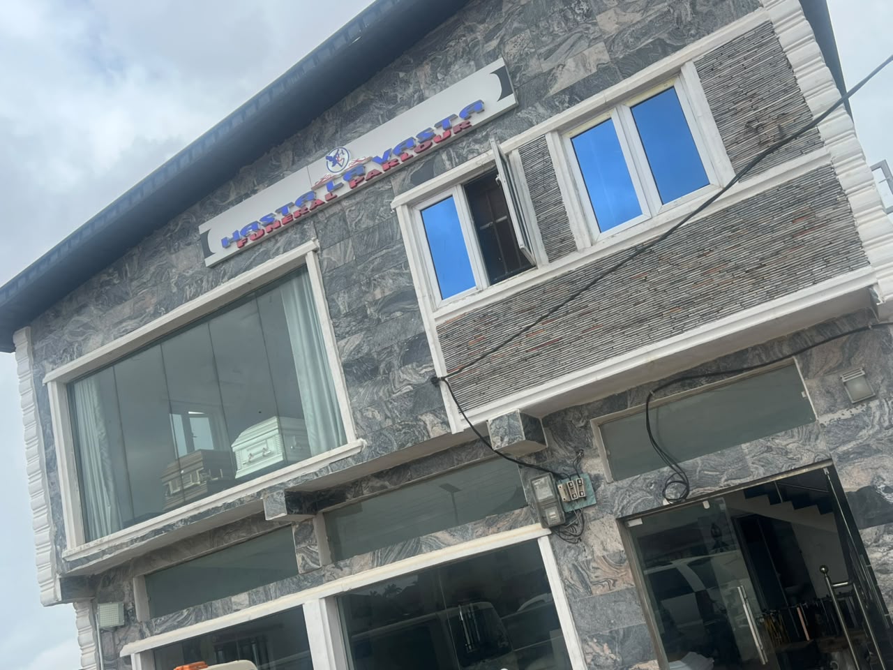 Hasta la Vista Funeral Home building in Akure